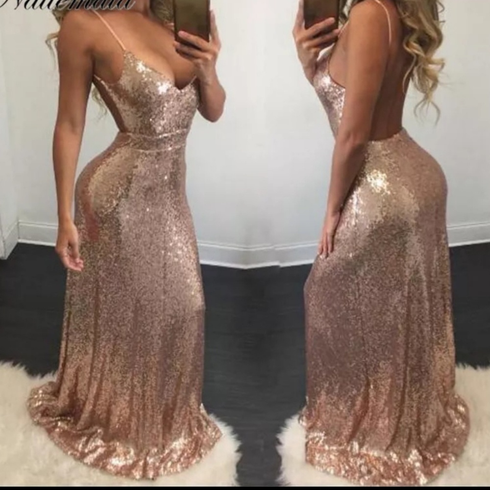 SALE!! Golden Goddess Evening Gown